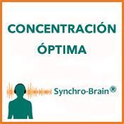 Carátula meditación Synchro-Brain CONCENTRACIÓN ÓPTIMA de Daniel Chumillas: silueta humana con auriculares sobre onda de sonido