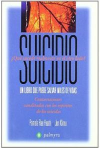 Portada del libro "Suicidio. Un libro que salvará miles de vidas: fondo viloleta y fotografía de trozo de hoja seca encima